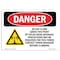 Signmission Safety Sign, OSHA Danger, 7" Height, Do Not Climb Above This Point, Landscape OS-DS-D-710-L-2101 - alternate 1